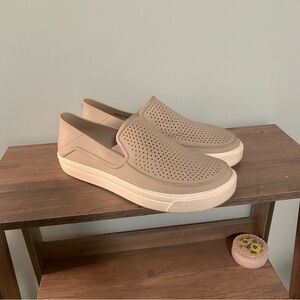 Crocs Citilane Roka Perforated Slip On Loafers Shoes Stone Tan Grey Women Sz 8
